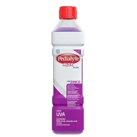 Imagem de Soro Rehidratante Pedialyte Max Com Zinco Sabor Uva 500ml