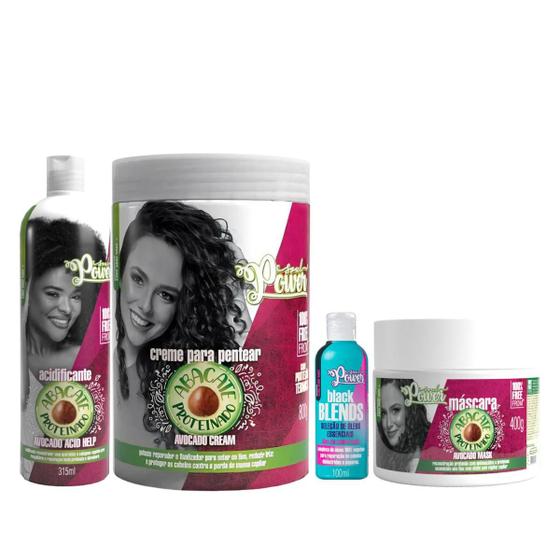 Imagem de Soul Power Abacate Proteinado Masc 400ml + Acid 315ml + Cpp 800ml + Blends Óleo 100ml