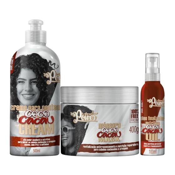 Imagem de Soul Power Coco e Cacau Masc 400ml + Cpp 500ml + Óleo 100ml