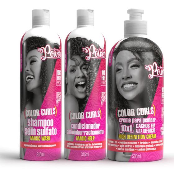 Imagem de Soul Power Color Curls Sh 315ml + Cond 315ml + Cpp 500ml