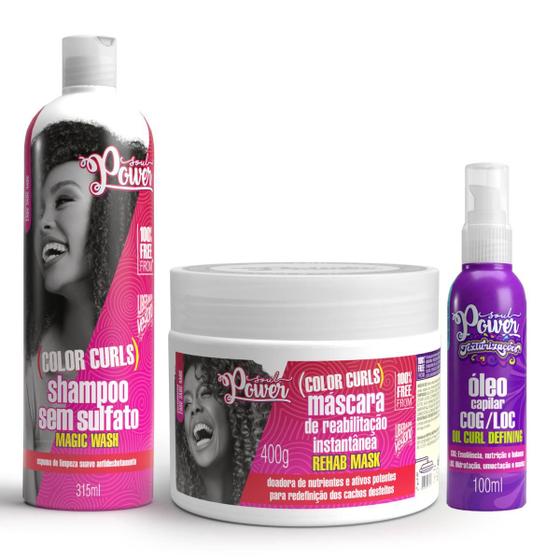 Imagem de Soul Power Color Curls Sh 315ml + Masc 400ml + Text Óleo 100ml