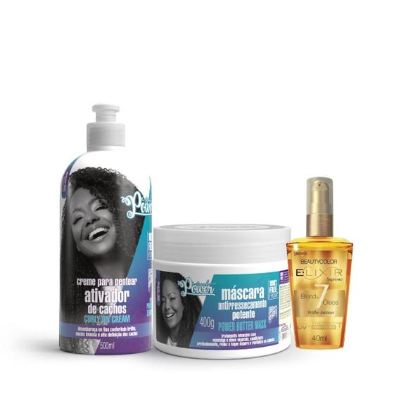 Imagem de Soul Power Curly On Cream Cpp 500ml + Masc Butter 400ml + BC Óleo 40ml