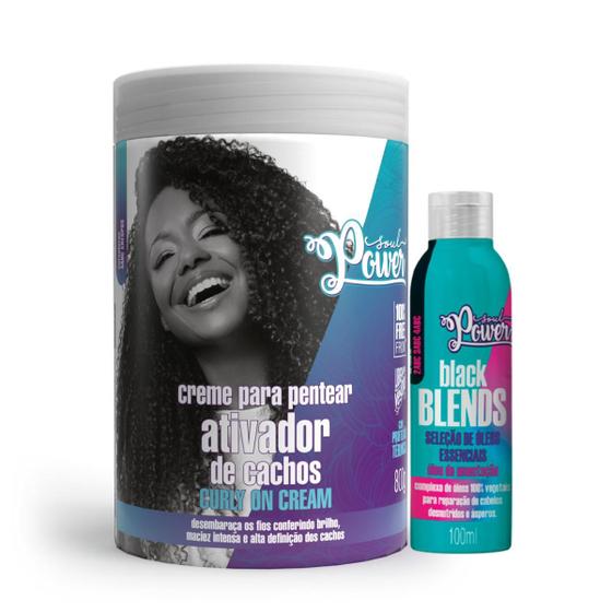 Imagem de Soul Power Curly On Cream Cpp 800ml + Blends Óleo 100ml
