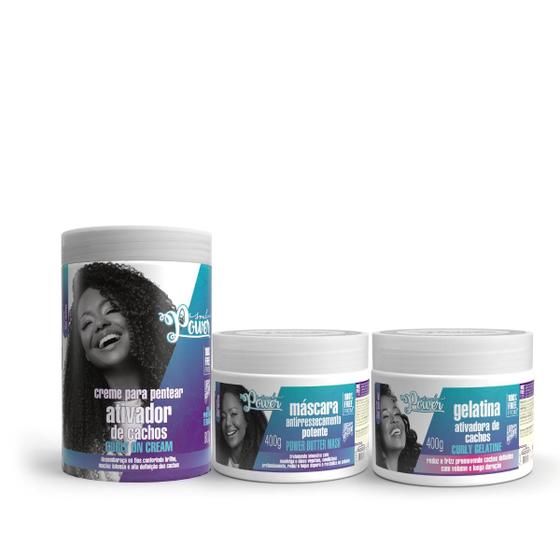 Imagem de Soul Power Curly On Cream Cpp 800ml + Masc Butter 400ml + Gelatina 400g