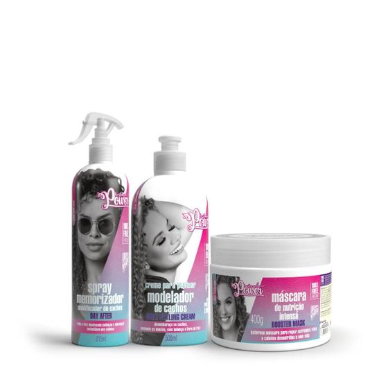 Imagem de Soul Power Curly Styling Cpp 500ml + Masc Booster 400ml + Day After 315ml