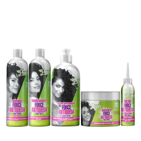Imagem de Soul Power Force Hair Antiqueda Sh 315ml + Cond 315ml + Masc 400ml + Cpp 500ml + Loção 100ml