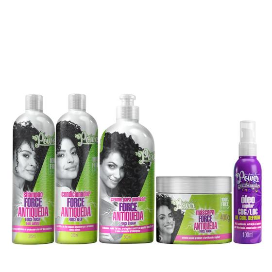 Imagem de Soul Power Force Hair Antiqueda Sh 315ml + Cond 315ml + Masc 400ml + Cpp 500ml + Text Óleo 100ml