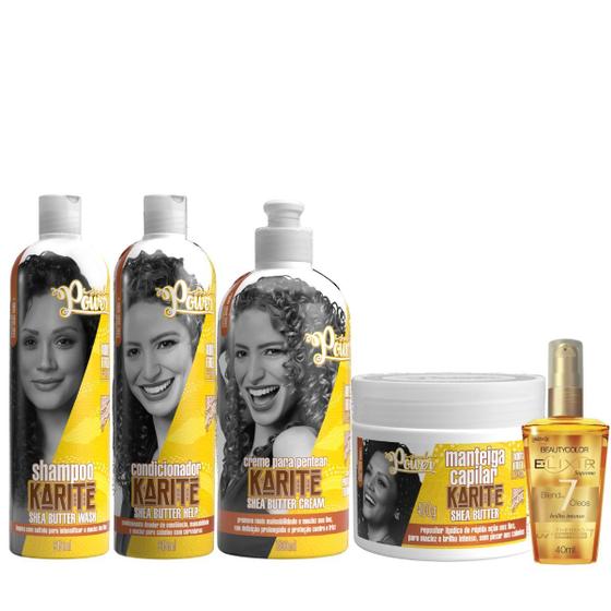 Imagem de Soul Power Karite Shea Sh 315ml + Cond 315ml + Masc 400ml + Cpp 500ml + BC Óleo 40ml