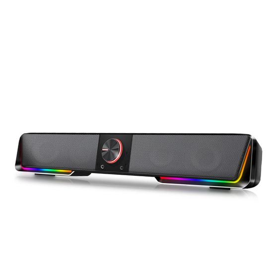 Soundbar GS570 Darknets Suporte Sem Fio Bluetooth aux 3.5 surround RGB para computador PC/TV Menor preço em Soundbar GS570 Darknets Suporte Sem Fio Bluetooth aux 3.5 surround RGB para computador PC/TV