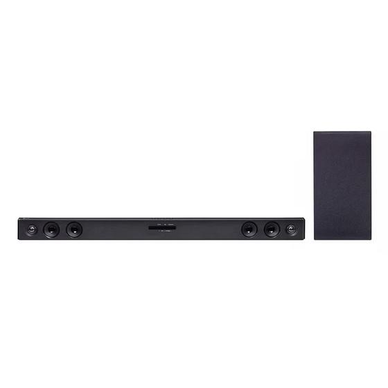 Soundbar LG SQC2, Bluetooth, 300W, Subwoofer Sem Fios, 2.1 Canais, Auto Sound Engine (ASE), Adaptive Sound Control (ASC), Preto - SQC2 Menor preço em Soundbar LG SQC2, Bluetooth, 300W, Subwoofer Sem Fios, 2.1 Canais, Auto Sound Engine (ASE), Adaptive Sound Control (ASC), Preto - SQC2