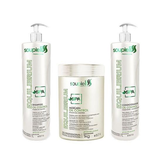 Imagem de Soupleliss Kit SPA Equilibrium Shampoo+Condicionador 2x1L + Máscara 1kg