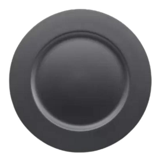 Imagem de Sousplat / Bandeja de Aço Inox Preto 33cm - Wincy