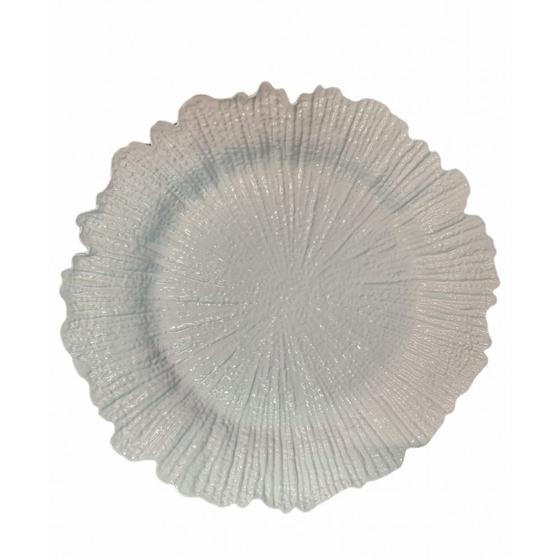 Imagem de Sousplat Borda Recortada 32cm Branco Un - Cromus