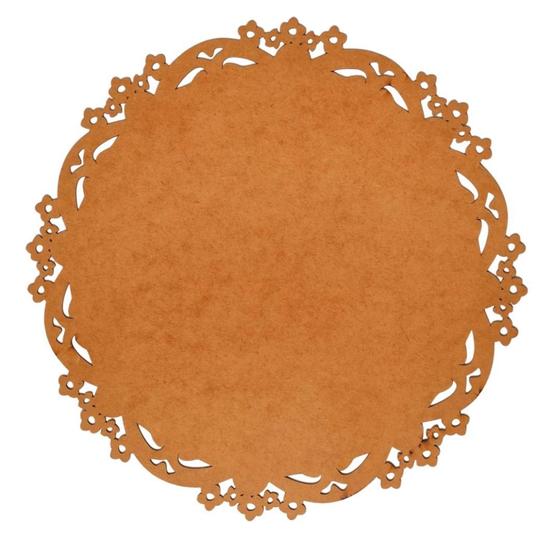 Imagem de Sousplat em MDF Cru Arabesco 35cm - MDF 3mm - Kit C/ 24 Unid.