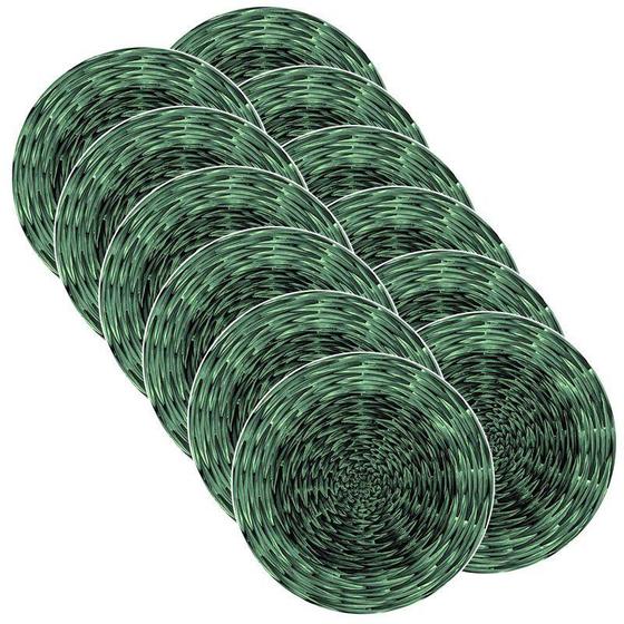 Imagem de Sousplat estampa Cestaria Verde impressa tecido Microfibra