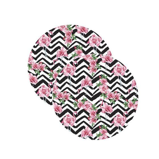 Imagem de Sousplat Flamingo Rosa Chevron