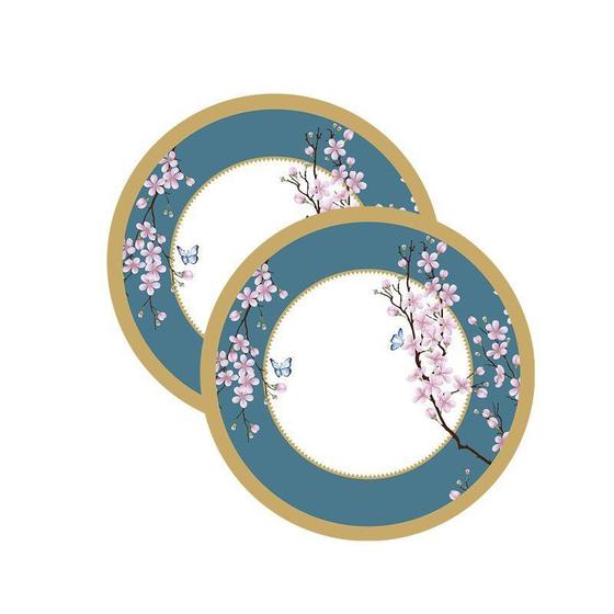 Imagem de Sousplat Flores Azul