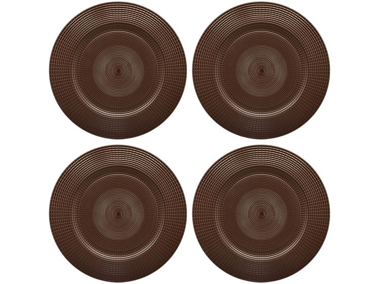 Sousplat Marrom 33cm Haus Concept Roma - 4 Peças