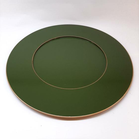 Imagem de Sousplat Mdf Laqueado Verde Militar 35cm