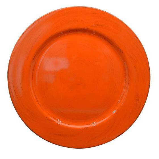 Imagem de Sousplat Redondo Laranja Polipropileno 33Cm Rafimex