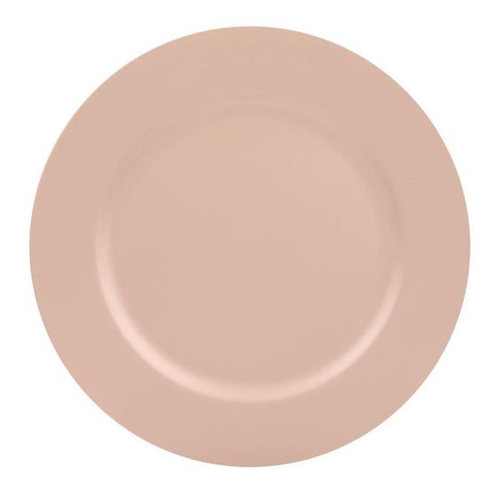 Imagem de Sousplat tipo Bandeja de Plástico para pratos Lugar Americano cor Nude 33 cm 1 Un