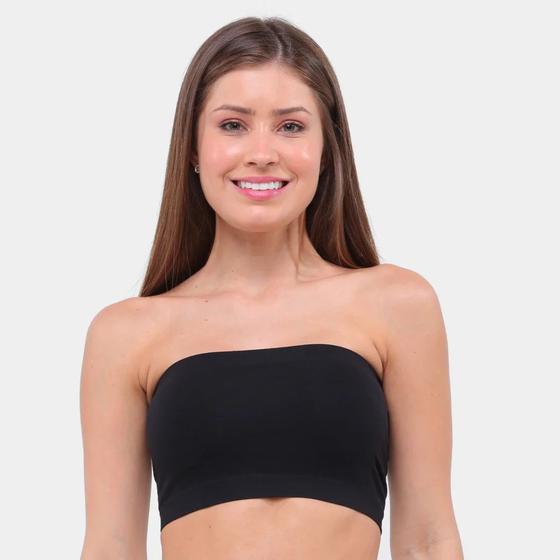 Imagem de Soutien feminino selene faixa sem costura top confortavel 20510