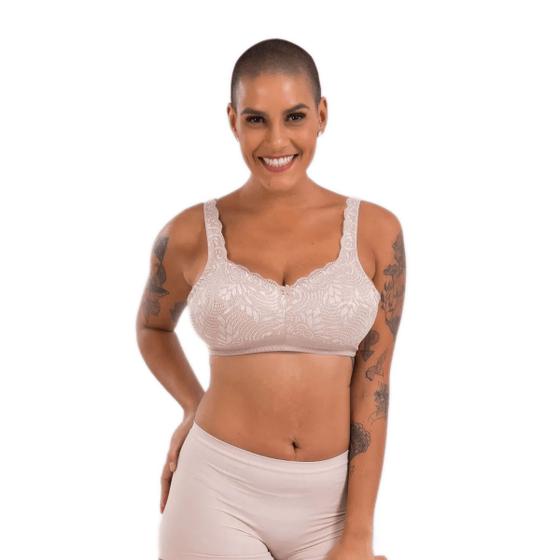Imagem de Soutien Para Mastectomia Com Renda 630 Esbelt Chocolate