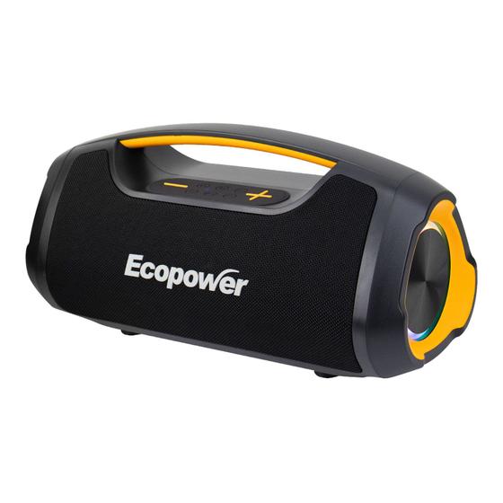 Imagem de Speaker Ecopower EP-S102 - USB/Aux/SD - Bluetooth - 60W RMS - Preto e Laranja