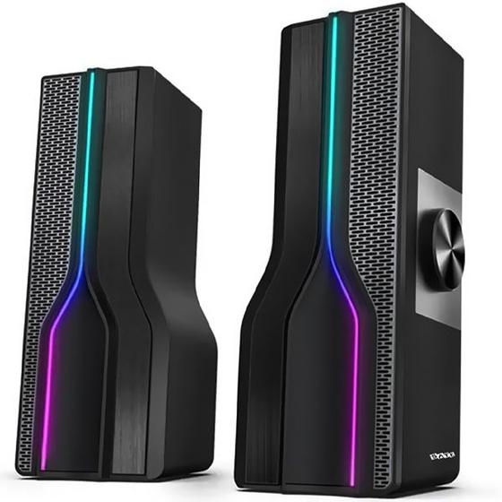 Imagem de Speaker Satellite Gaming AS-92002 2 de 3 Watts RMS com USB e Mini Jack 3.5 MM - Preto
