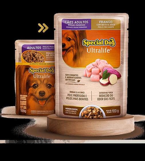 Imagem de Special dog sachê ultralife adultos raças pequenas frango ao molho 100g