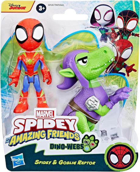 Imagem de Spidey e Seus Amigos Dino-Webs Spidey e Duenderaptor Hasbro G0120