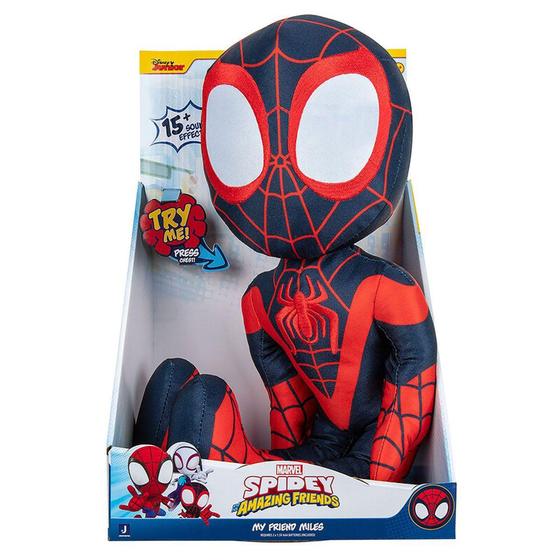 Imagem de Spidey - Pelúcia de 40cm Meu Amigo Miles Morales com Som - Sunny Brinquedos