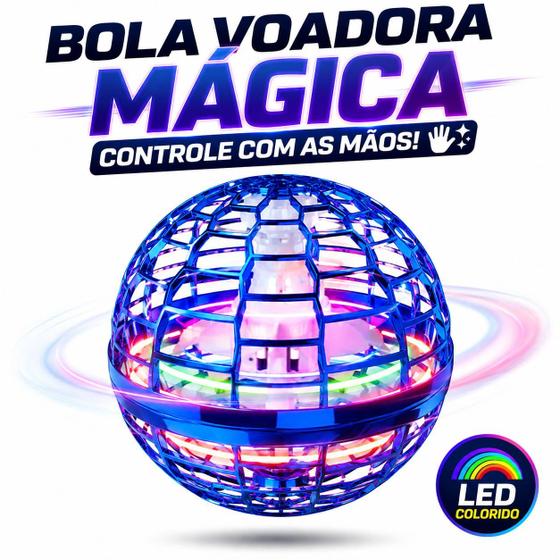 Spinner Voador Led Flynova Pro Bola Esfera Mini Drone Rosa - TOYS