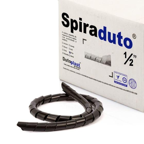 Imagem de Spiraduto 1/2 Organizador De Cabos - Dutoplast - Preto 1M