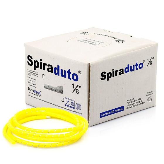 Imagem de Spiraduto 1/8 Organizador De Cabos - Dutoplast Amarelo 10M