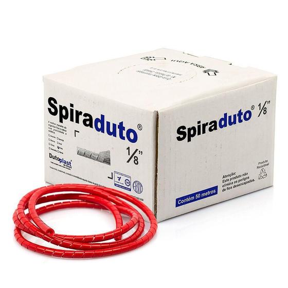 Imagem de Spiraduto 1/8 Organizador De Cabos - Dutoplast Vermelho 50M