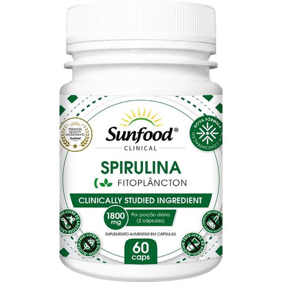 Imagem de Spirulina 1800mg 60 cápsulas - Sunfood