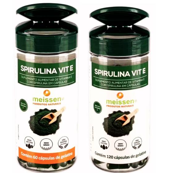 Imagem de Spirulina com Vitamina E 60 cápsulas Meissen