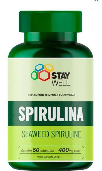 Imagem de Spirulina Pura 400mg Premium - Stay Well - 60 Cápsulas SPN