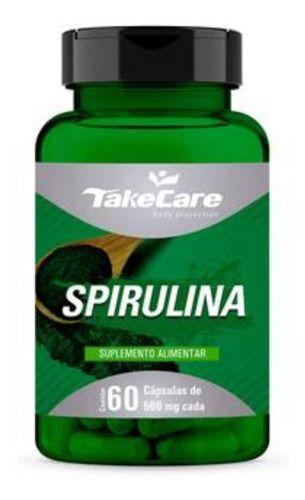 Imagem de Spirulina Termogenico 500mg Take Care 60 Capsulas