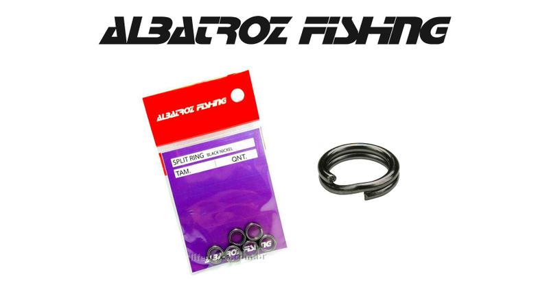 Imagem de Split Ring Black Nickel N 7 - Albatroz Fishing - 08 pçs