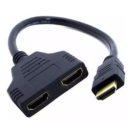 Imagem de Splitter Divisor Conector 1x2 Portas Chave HDMI TV Cabo