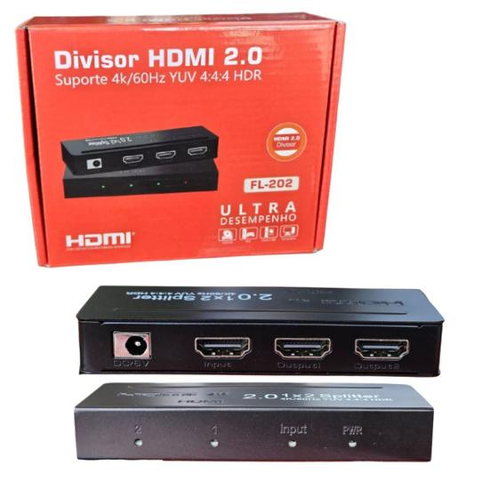 Imagem de Splitter divisor hdmi 1x2.