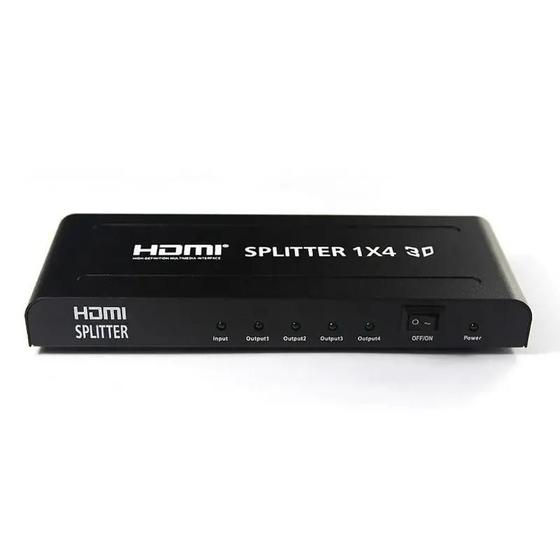 Imagem de Splitter Divisor HDMI Mini 1x4 com Suporte 3D