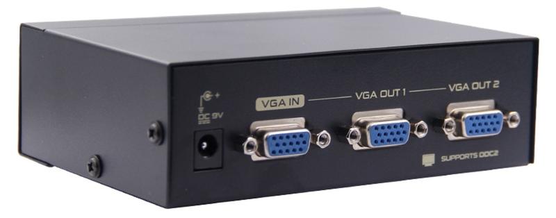 Splitter Divisor VGA 1x2 1 Entrada e 2 Saídas VGA Menor preço em Splitter Divisor VGA 1x2 1 Entrada e 2 Saídas VGA