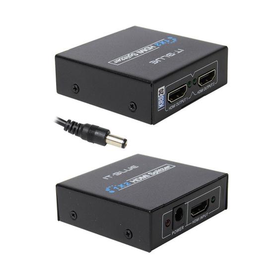 Imagem de Splitter Hdmi Divisor 1 Entrada X 2 Saídas 1.4 3d 1080p - Lelong