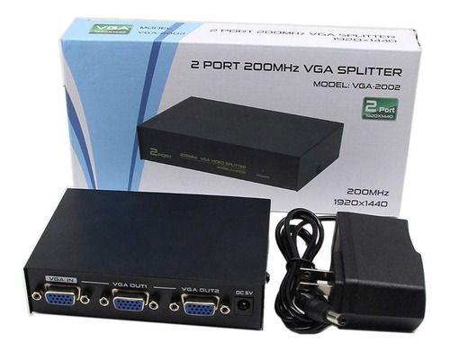 Imagem de Splitter Vga 1x2 Distribuidor De Sinal De Video Com Fonte
