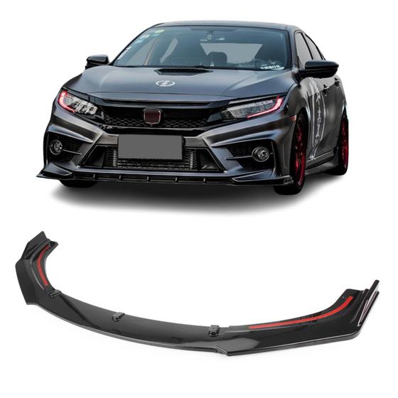 Imagem de Spoiler Dianteiro Honda Civic G10 Black Piano Para-Choque