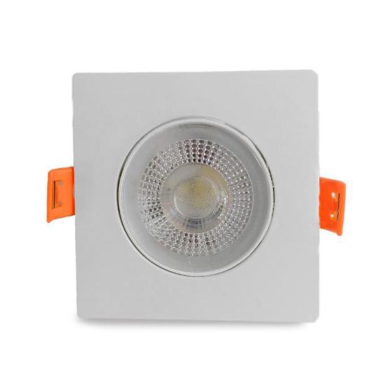 Spot De Embutir Easy Led Quadrado Branco 7W 3000K - Bronzearte - Spot ...