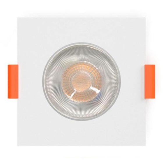 Imagem de Spot de Embutir LED 3W Luz Amarela Bivolt Quadrado Bronzearte